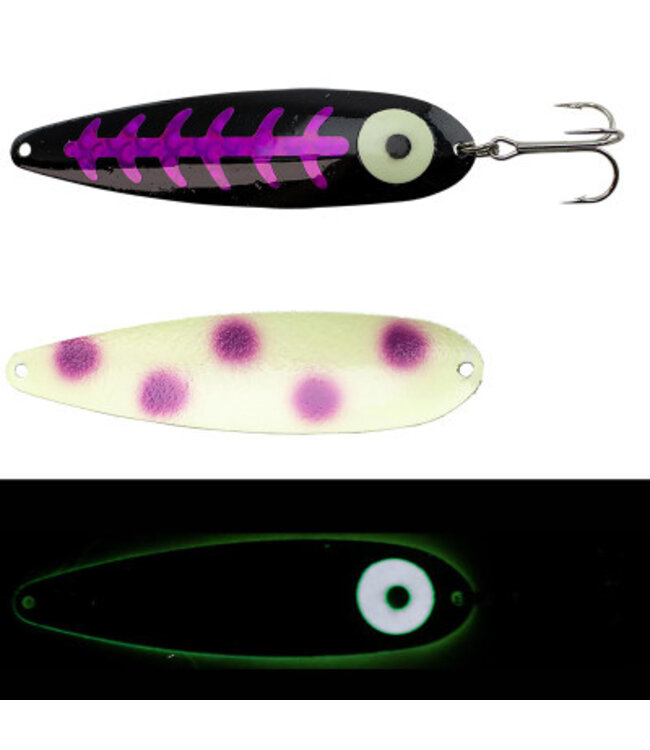 Moonshine Lures Moonshine Mag 5 Inch Dotted Back Raspberry Carbon 14