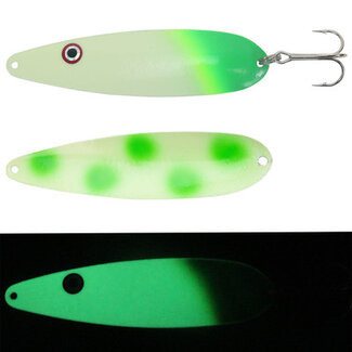 Moonshine Lures MOONSHINE LURES MAGNUM DOTTED GLOW GREEN SKIRT (MS-DGG-M)