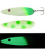 Moonshine Lures MOONSHINE LURES MAGNUM DOTTED GLOW GREEN SKIRT MS-DGG-M