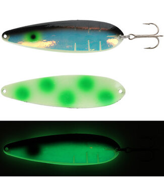 Moonshine Lures MOONSHINE LURES MAGNUM RV TROLLING SPOON 5" DOTTED GLOWGAME OVER
