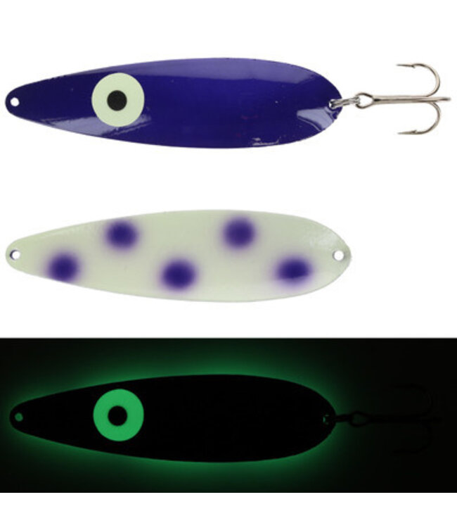 Moonshine Lures Moonshine Standard 4inch Dotted Carbon Purple Barney