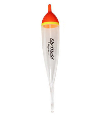 Sheffield Fishing Products SHEFFIELD CRYSTAL 2/PK SF 9.0 CLEAR W/FL. ORANGE TIP