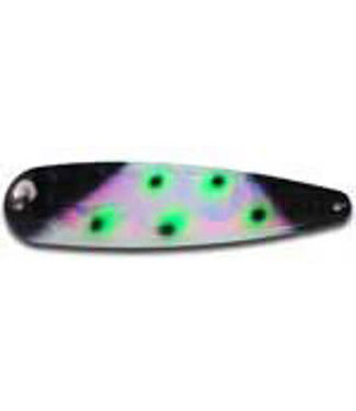 WARRIOR LURES WARRIOR STANDARD 4" SILVER ELITE UV SPOONS GREEN SPOILER