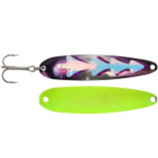 Gibbs-Delta Tackle MICHIGAN STINGER - STINGER -  PURPLE WALLEYE JEANS CHARTREUSE BACK (S525UVCB)