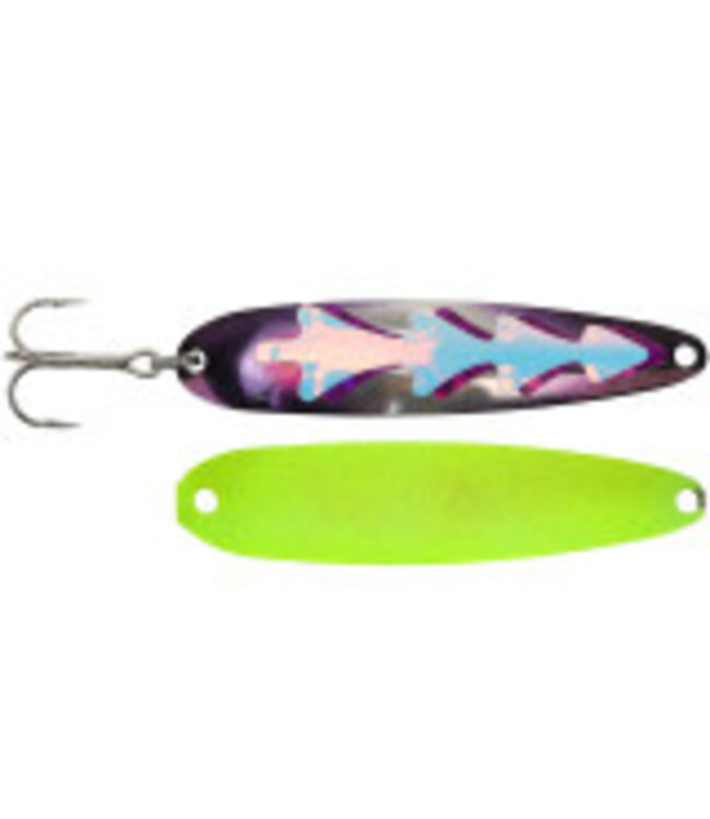 Gibbs-Delta Tackle (S525UVCB) MICHIGAN STINGER - STINGER -  PURPLE WALLEYE JEANS CHARTREUSE BACK