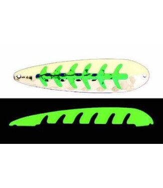 Moonshine Lures MOONSHINE LURES HALF MOON MAGNUM SILVER HALF A MEAL (HM-HM-S)