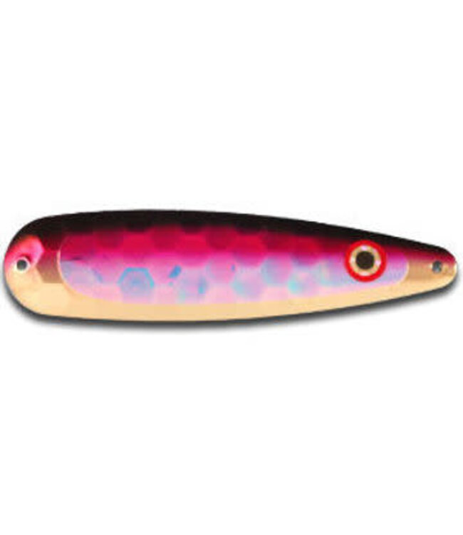 WARRIOR LURES (ST162N) WARRIOR LURES TROLLING SPOON STANDARD ELITE PURPLE ALEWIFE UV BLACK BACK W/PURPLE SIDE WHT/BELLY