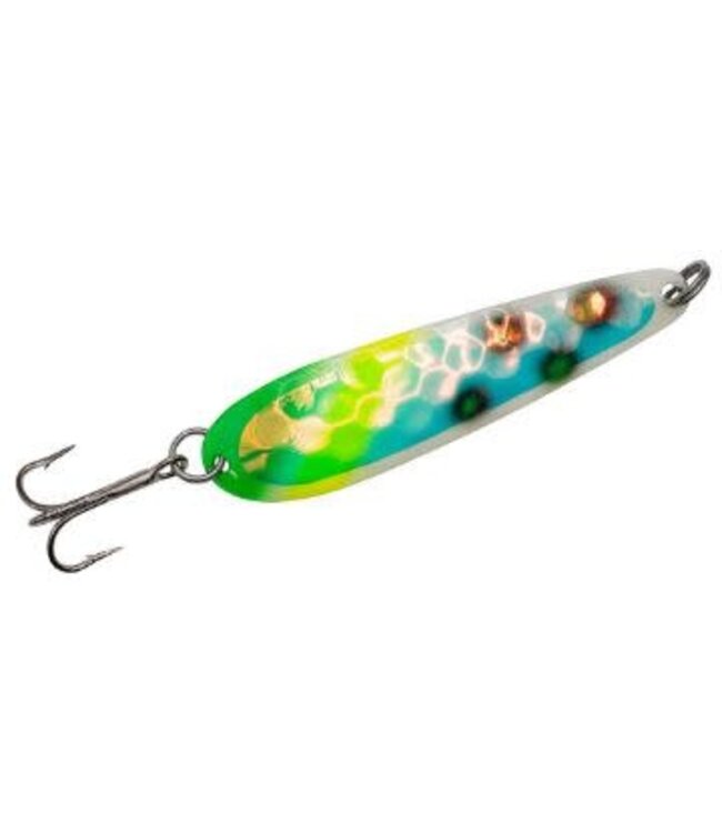 NORTHERN KING LURES NORTHERN KING LURES - MAG TROLLING SPOON - 4.5" - NUCLEAR GREEN SKIRT ULTRAGLOW UV