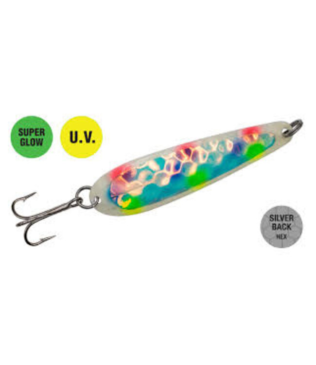 NORTHERN KING LURES NORTHERN KING LURES  - SIZE 28 TROLLING SPOON - WONDERBREAD GLOW LIGHT