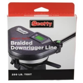 SCOTTY Premium Braided Fiber Downrigger Line,250 lb Test,300 ft spool, w/ Kit
