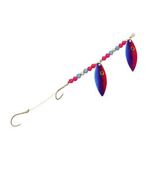 Three D Worm Harness (WT4-HOTP) THREE D WORM HARNESS #4 WILLOW HOTPANTS- PINK PURPLE BLUE CHIP HOLOGRAM W / EYES