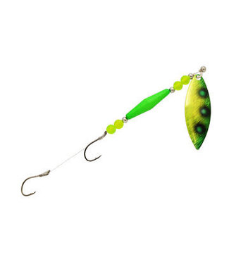 Three D Worm Harness (W4BB-NUGN) THREE D WORM HARNESS BOTTOM BOUNCE # 4 WILLOW NUCLEAR GREEN HOLOGRAM