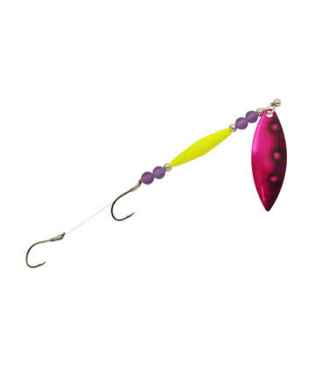 Three D Worm Harness (W4BB-NUPP) THREE D WORM HARNESS BOTTOM BOUNCE #4 WILLOW NUCLEAR PINK PURPLE