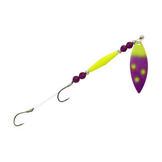Three D Worm Harness THREE D WORM HARNESS BOTTOM BOUNCE #4 WILLOW UV WILD BERRY (W4BB-UVWB)