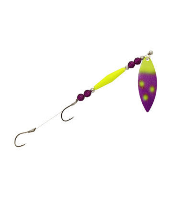 Three D Worm Harness THREE D WORM HARNESS BOTTOM BOUNCE #4 WILLOW UV WILD BERRY (W4BB-UVWB)