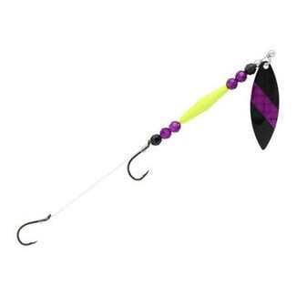 Three D Worm Harness THREE D WORM HARNESS BOTTON BOUNCE #4 WILLOW BLACK PURPLE (W4BB-BKPU)