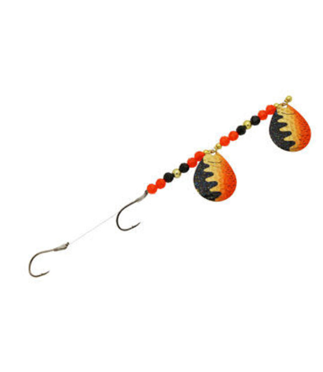 Three D Worm Harness THREE D WORM HARNESS #5 COLORADO TANDEM HAMM BRASS ORANGE PERCH CRYSTAL (CT5-BORP)