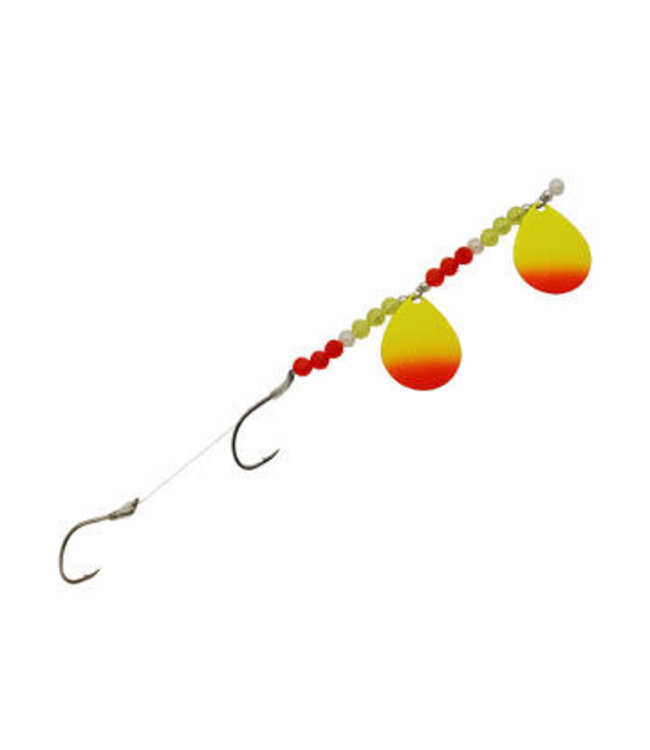 Three D Worm Harness THREE D WORM HARNESS #5 COLORADO TANDEM YELLOW ORANGE SPLASH (CT5-YOSP)