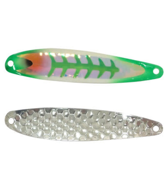 DREAMWEAVER LURE COMPANY (DW 1951DUV) DREAMWEAVER SUPER SLIM SPOON SUPER GLOW GREEN SKINNY JEANS DOUBLE UV
