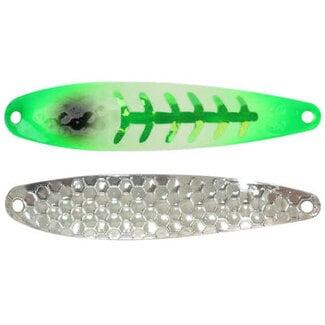 DREAMWEAVER LURE COMPANY DREAMWEAVER SUPER SLIM SPOON SUPER GLOW GREEN JEANS (DW 1951)