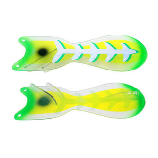 DREAMWEAVER LURE COMPANY DREAMWEAVER SPIN DOCTOR FLASHER 10" UV GREEN/YELLOW (SD70120L-10)