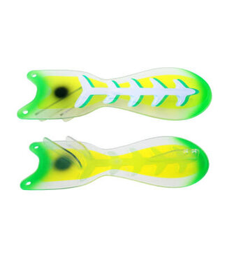 DREAMWEAVER LURE COMPANY DREAMWEAVER SPIN DOCTOR FLASHER 10" UV GREEN/YELLOW (SD70120L-10)