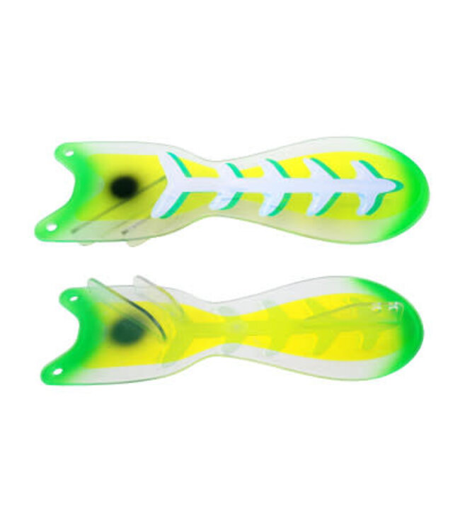 DREAMWEAVER LURE COMPANY (SD70120L-10) DREAMWEAVER SPIN DOCTOR FLASHER 10" UV GREEN/YELLOW