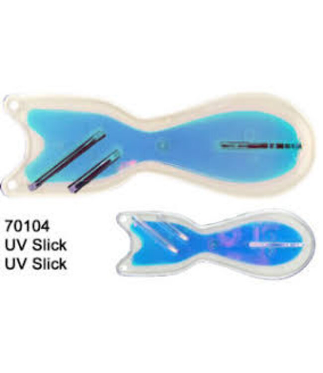 DREAMWEAVER LURE COMPANY (SD70104L-10) DREAMWEAVER SPIN DOCTOR FLASHER 10"  UV BLADE-UV SLICK/UV SLICK