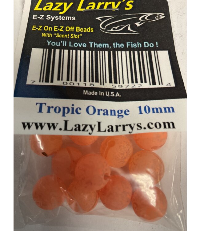 Lazy Larry Lazy Larry Beads Tropic Orange 10MM