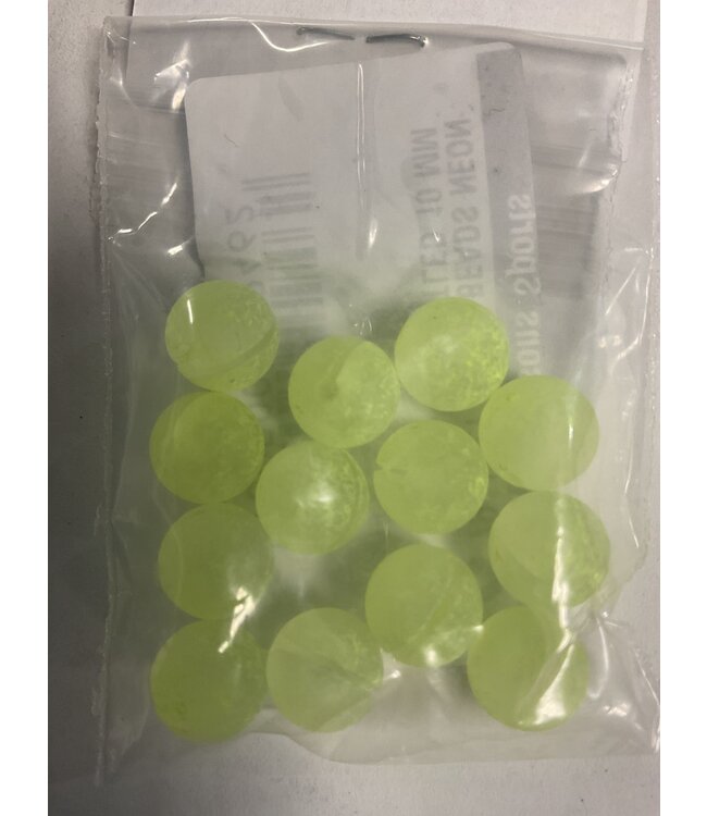 Lazy Larry Lazy Larry Beads Neon Yellow Mottled 10MM