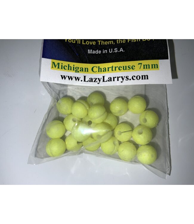 Lazy Larry Lazy Larry Beads Michigan Chartreuse 7MM