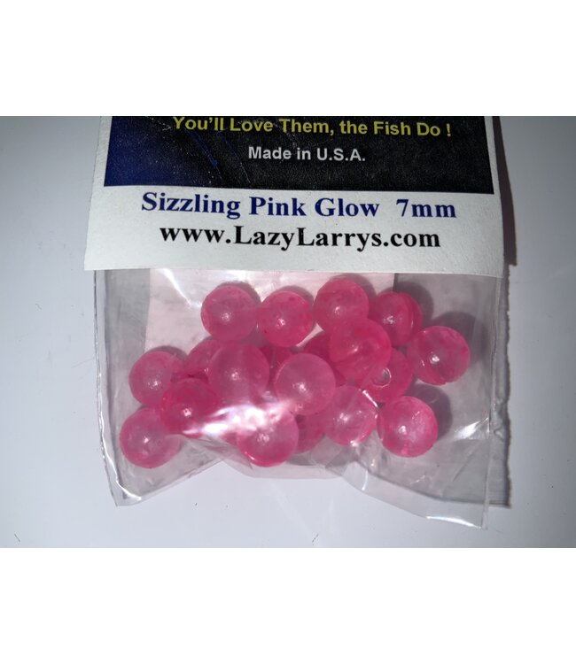 Lazy Larry Lazy Larry Beads Sizzling Pink Glow 7MM