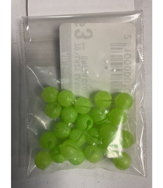 Lazy Larry Lazy Larry Beads Yellow Green Glow 7MM