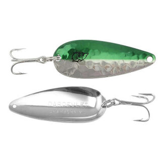 EPPINGER 2/5 OZ DARDEVLE IMP HAMMERED NICKEL-GREEN