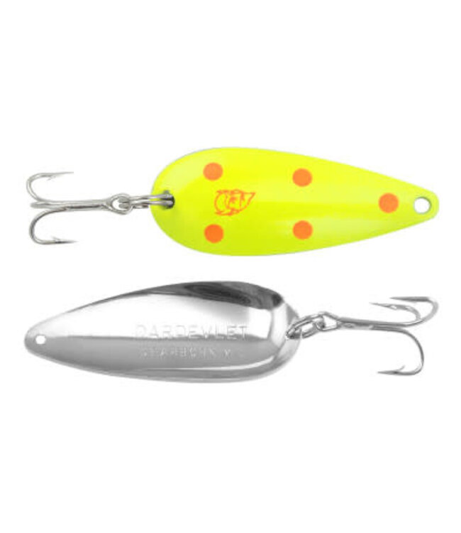 Eppinger EPPINGER 2/5 OZ DARDEVLE IMP CHARTREUSE-RED DOTS