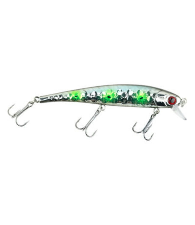 Pirate W8 PIRATE SHALLOW DIVING MINNOW 5" BLACK GREEN DOT