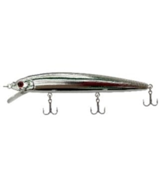 Challenger Lures (JL120-CHRM) CHALLENGER JUNIOR MINNOW 3-1/2" 5/16oz CHROME RED EYE