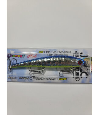 Pirate D30 PIRATE SHALLOW DIVING MINNOW 5" CHROME BLUE CHARTREUSE