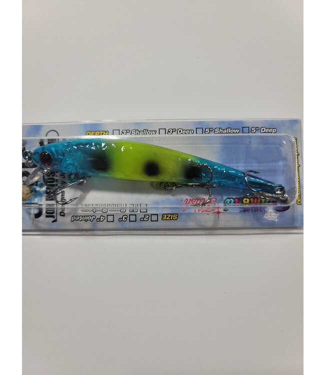 Pirate D37 PIRATE SHALLOW DIVING MINNOW 5" UV BLUE FROG