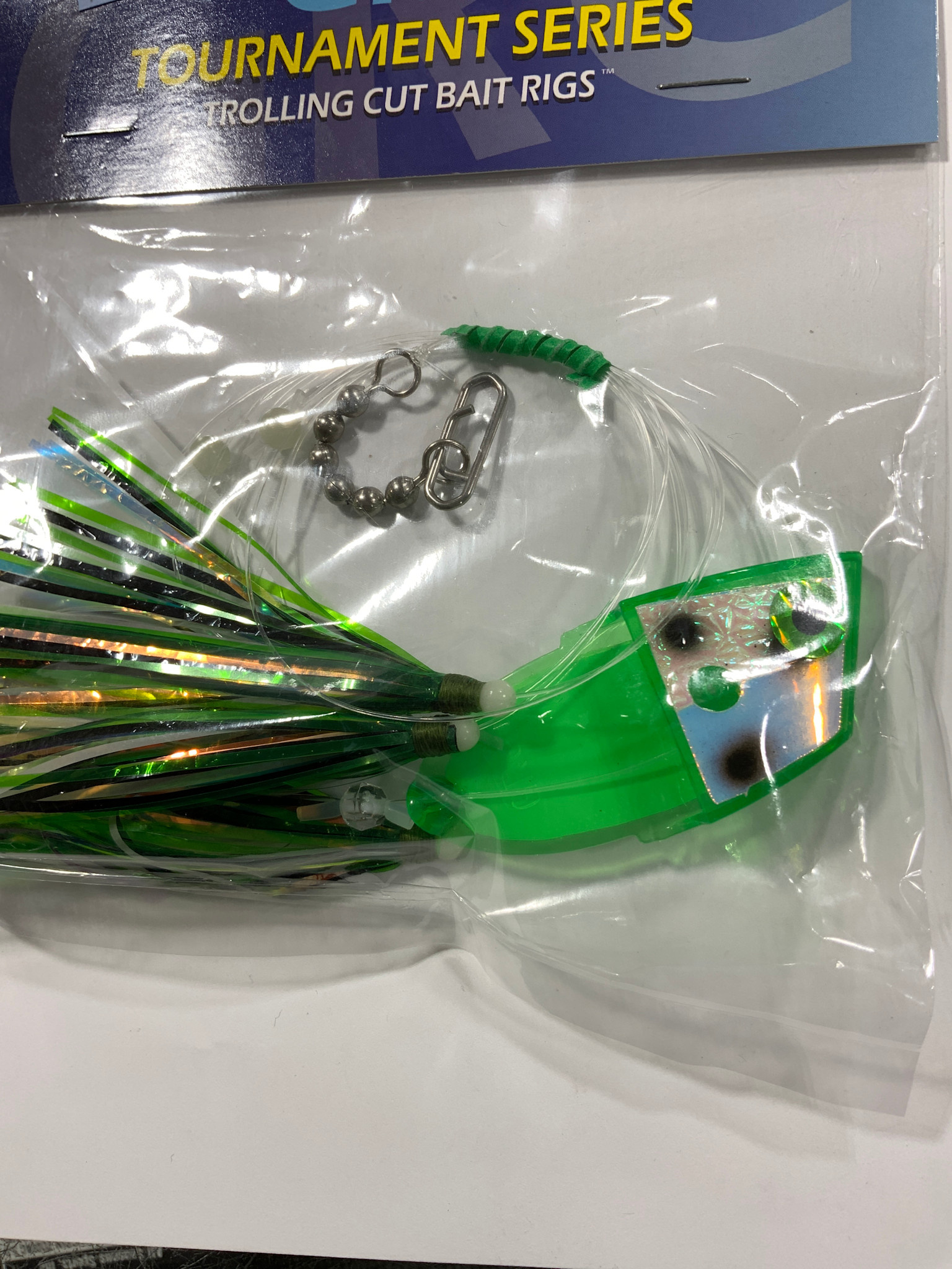 GRC Trolling Flies GRC TOURNAMENT TROLLING CUT BAIT RIG BAM GREEN CUT ...