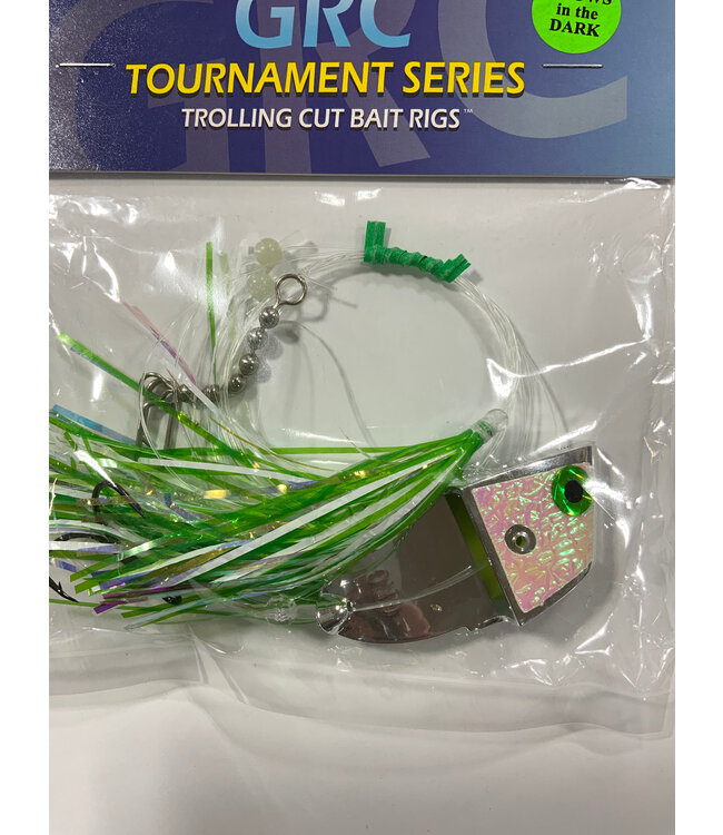 GRC Trolling Flies GRC TOURNAMENT TROLLING CUT BAIT RIG GREEN MAMBA GLOW CUT BAIT RIG