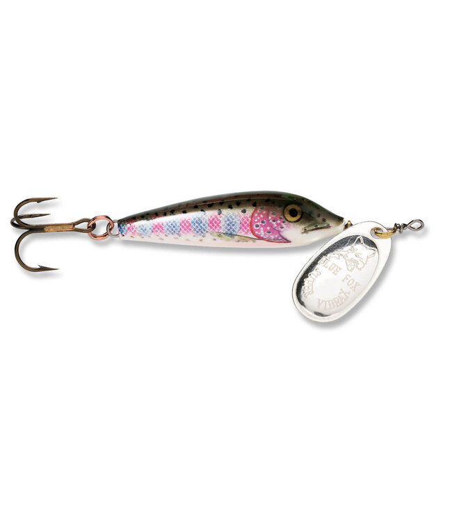 Blue Fox BLUE FOX VIBRAX MINNOW SP 3/16OZ RAINBOW TROUT/SILVER