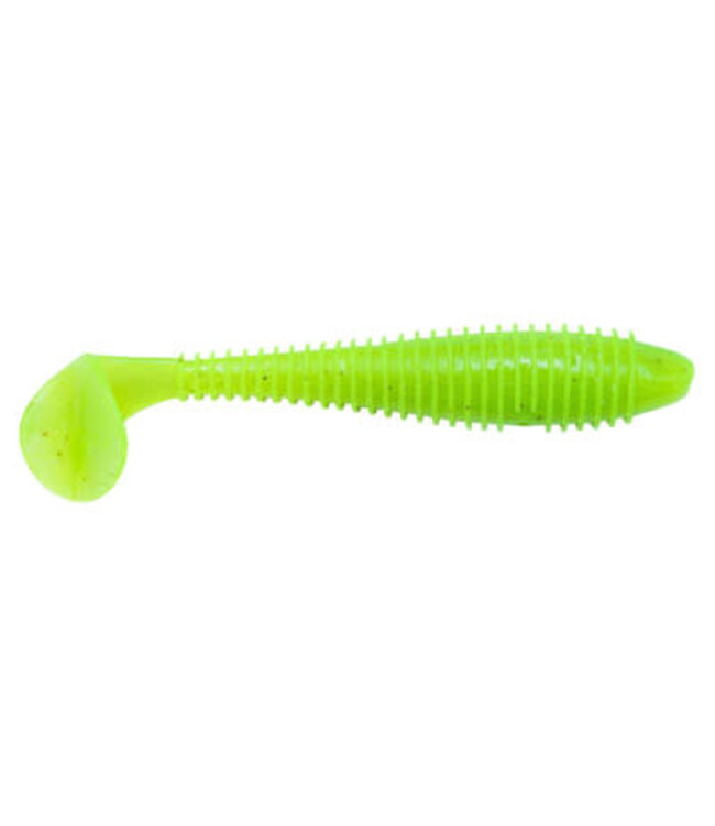 KEITECH KEITECH FAT SWING IMPACT 3.8" CLEAR CHARTREUSE GLOW