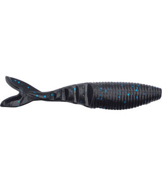 GARY YAMAMOTO CUSTOM BAITS YAMAMOTO 4" ZAKO BLACK W/ BLUE FLAKE 6pk