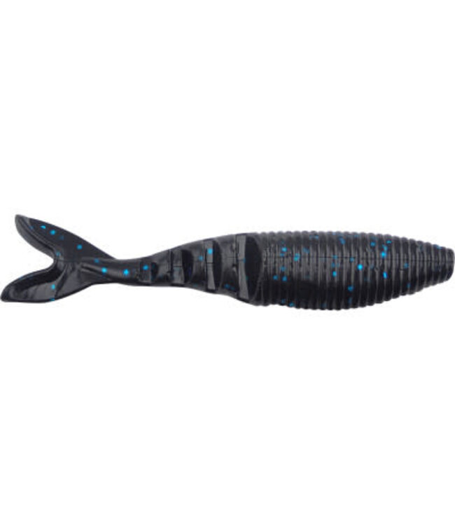 GARY YAMAMOTO CUSTOM BAITS YAMAMOTO 4" ZAKO BLACK W/ BLUE FLAKE 6pk