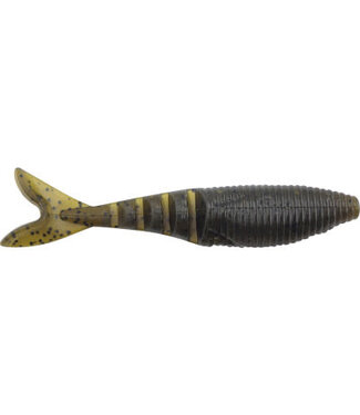 GARY YAMAMOTO CUSTOM BAITS GARY YAMAMOTO ZAKO 4" GREEN PUMPKIN W/ BLACK FLAKE 6pk