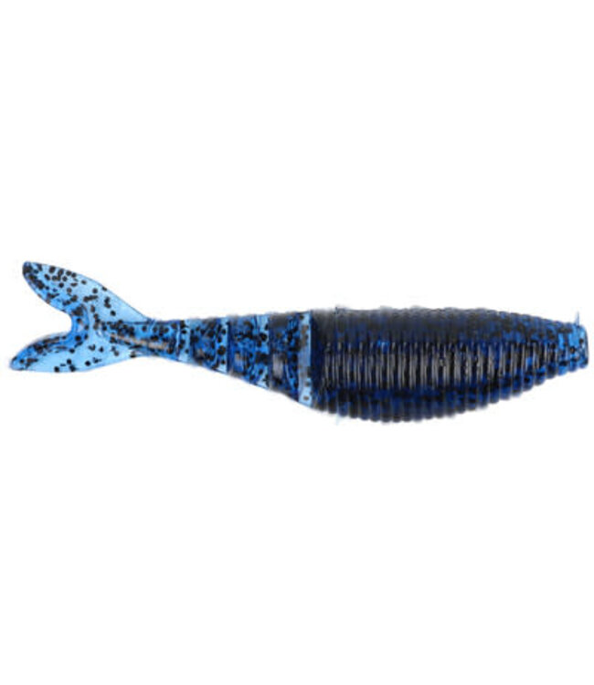 GARY YAMAMOTO CUSTOM BAITS YAMAMOTO 4" ZAKO BLUE W/LG BLACK FLAKE 6pk