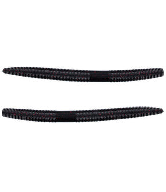 GARY YAMAMOTO CUSTOM BAITS GARY YAMAMOTO 5" SENKO BLACK W/RED FLECK (9-10-051)