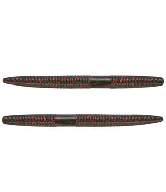 GARY YAMAMOTO CUSTOM BAITS YAMAMOTO 5" SENKO MOTOR OIL W/LG RED FLAKE 10pk