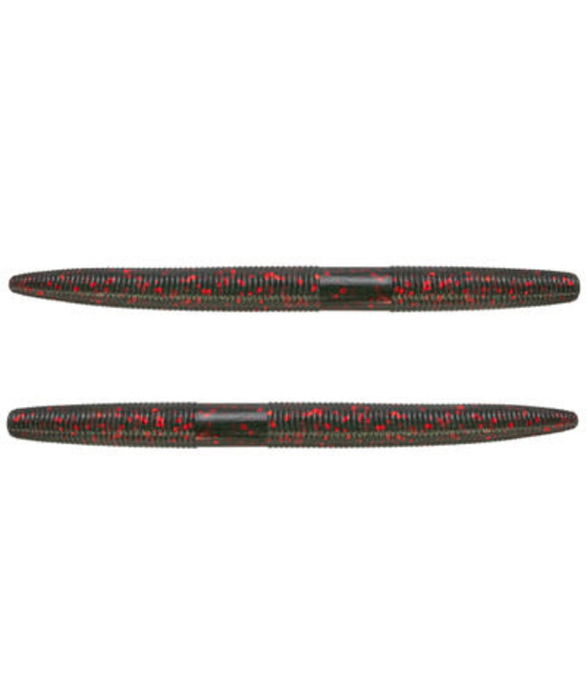 GARY YAMAMOTO CUSTOM BAITS YAMAMOTO 5" SENKO MOTOR OIL W/LG RED FLAKE 10pk